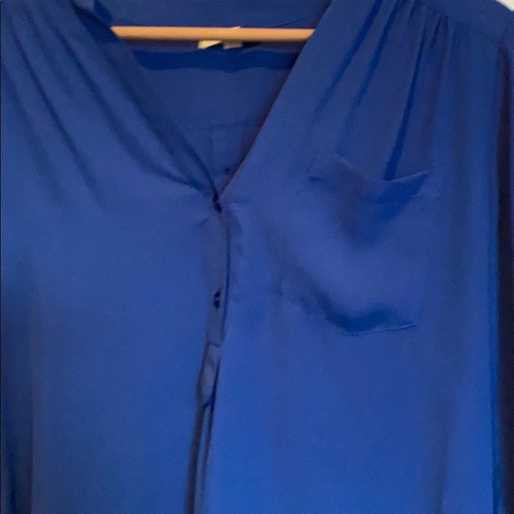 Pleione royal blue 3/4 length blouse - Picture 2 of 3